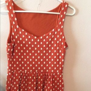 Polka dot orange dress